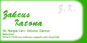 zakeus katona business card